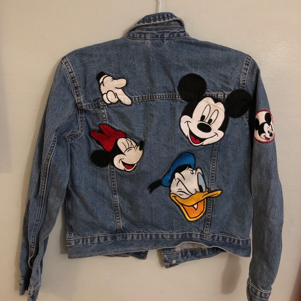 Mickey patch denim jacket, size M
